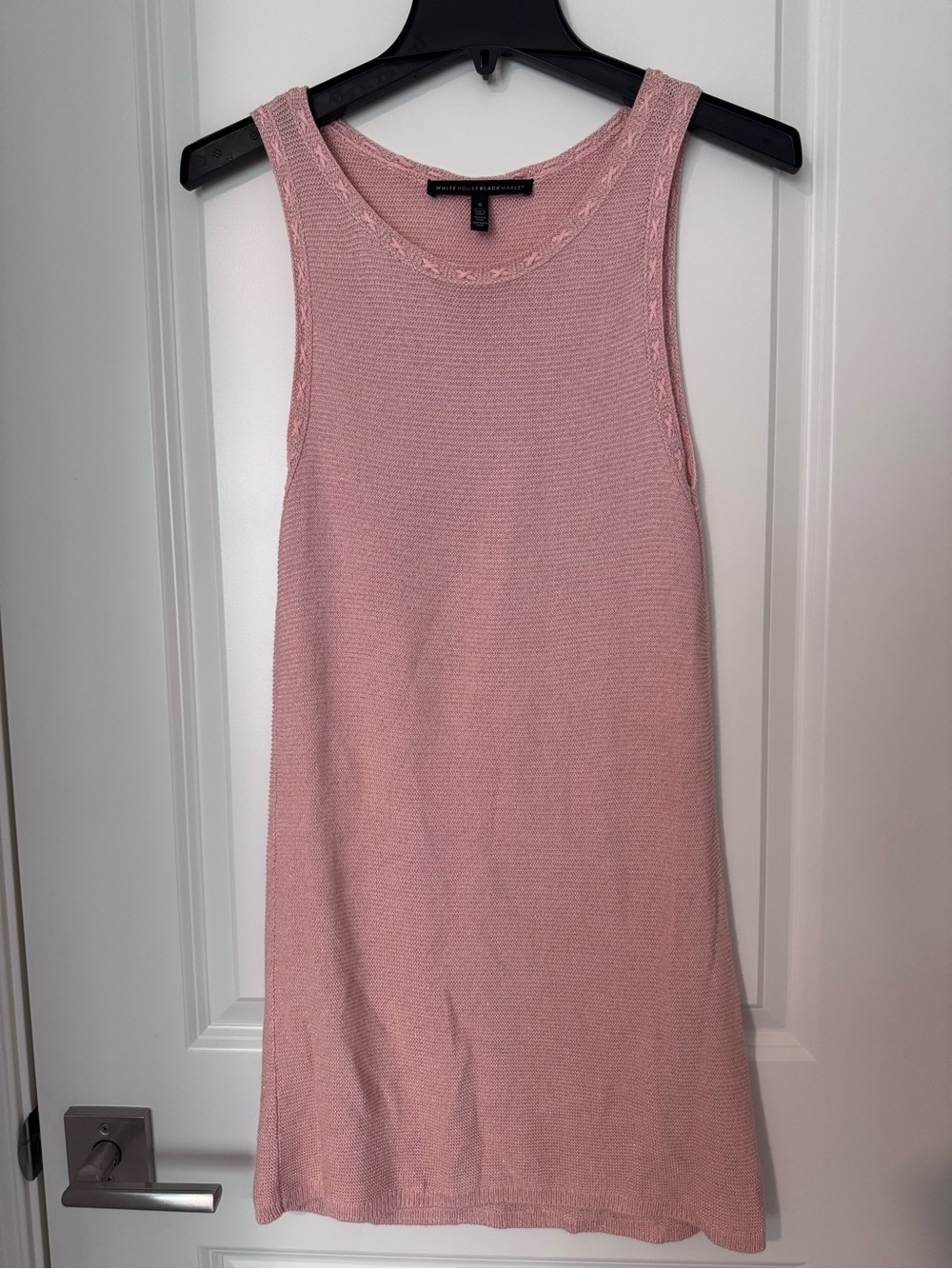 White House Black Market Pink Knit Tank Mini Dress